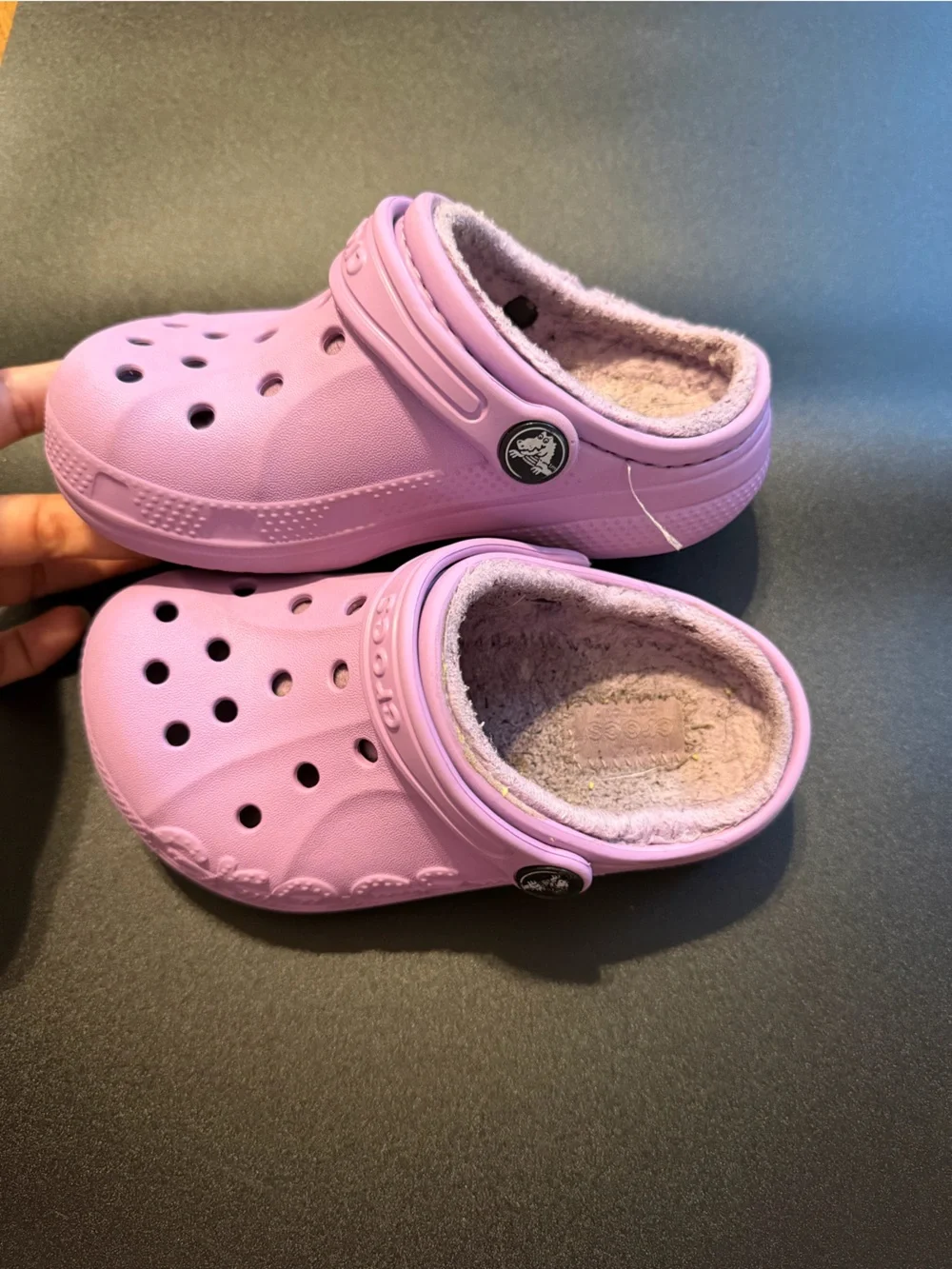 CROCS Kids Fuzz Lined Clog - Light Pink